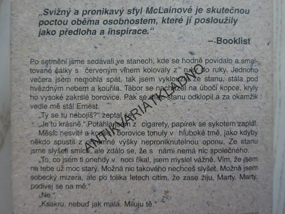 LÁSKA A ZKÁZA, PAULA MCLAINOVÁ, **an