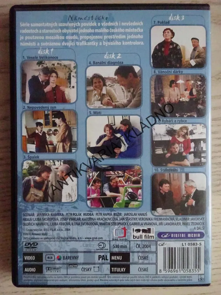 NÁMĚSTÍČKO, 3X DVD FILM  ČR SERIÁL