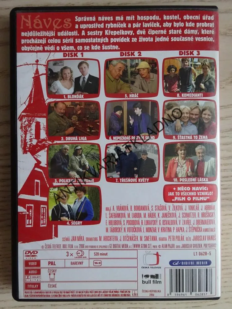 NÁVES, 3X DVD FILM  ČR SERIÁL