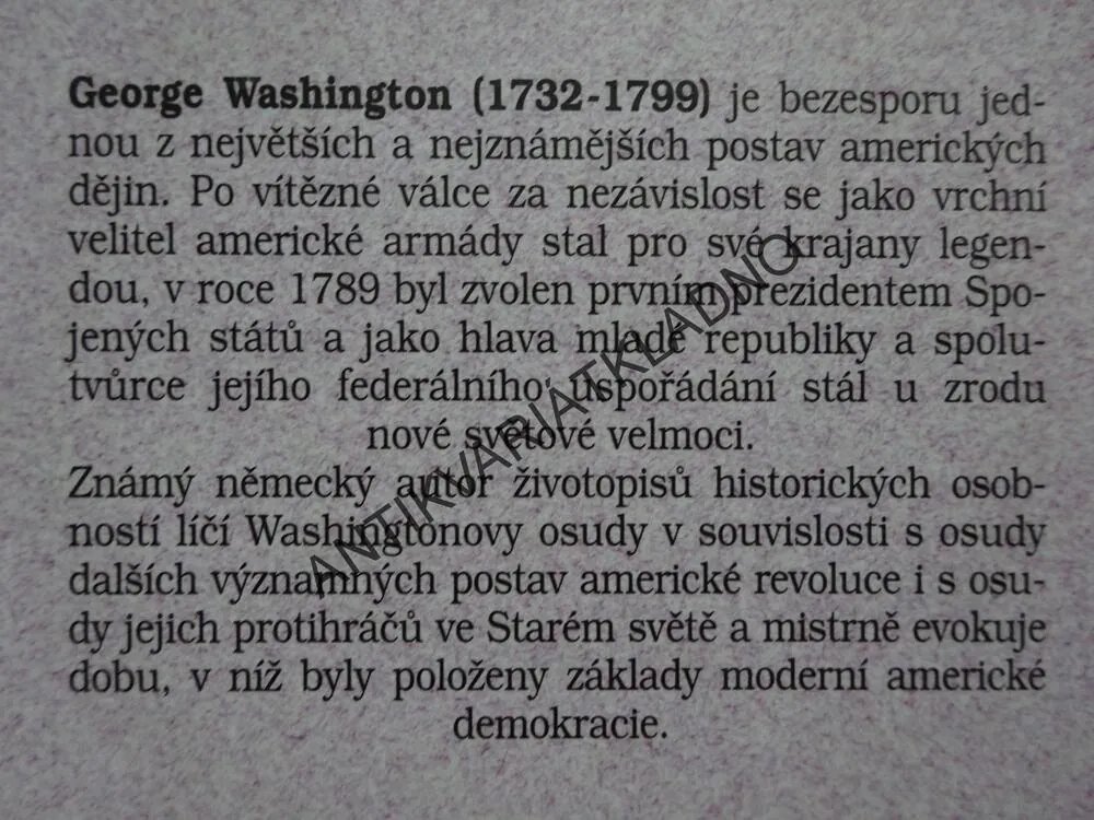 GEORGE WASHINGTON, PREZIDENT U KOLÉBKY VELMOCI, FRANZ HERRE, **an