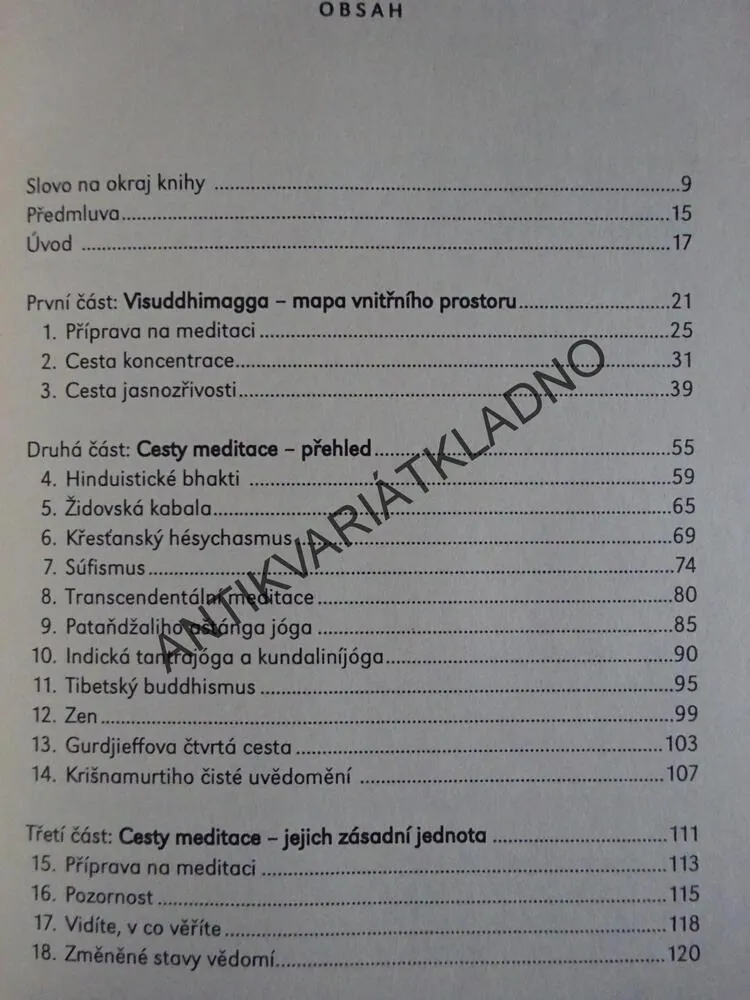 MEDITUJÍCÍ MYSL, TYPY MEDITAČNÍ ZKUŠENOSTI, DANIEL GOLEMAN, **an