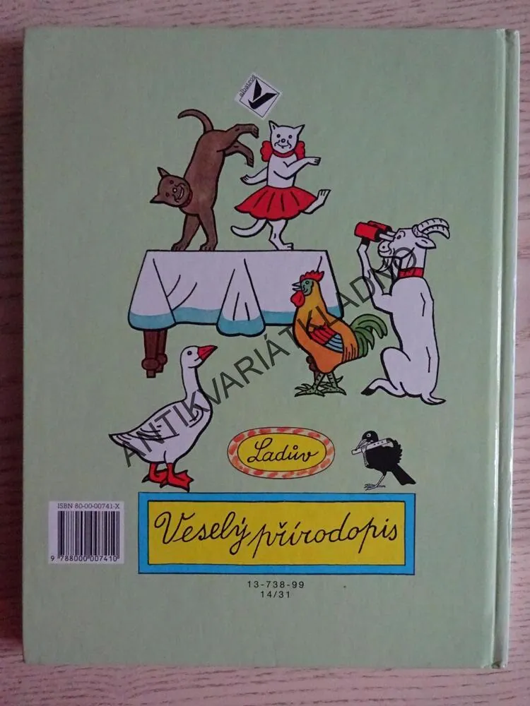 LADŮV VESELÝ PŘÍRODOPIS, UČEBNICE, JOSEF LADA, FRANTIŠEK HRUBÍN, 1999, **an