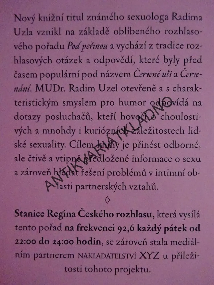 POD PEŘINOU, RADIM UZEL, **an
