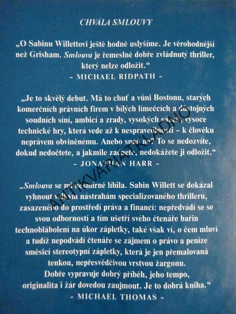 SMLOUVA, SABIN WILLETT, **an