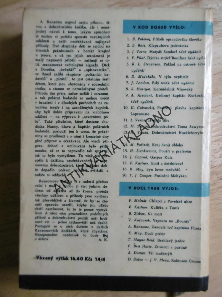KOD 24 - ZAMRZLÁ LOĎ KAPITÁNA FLINTA, ARTHUR RANSOME