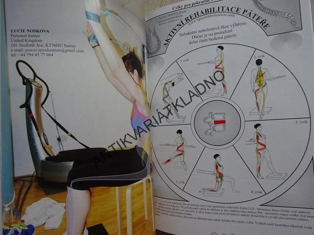LÉČBA VÝHŘEZU MEZIOBRATLOVÉHO DISKU A SKOLIÓZY CVIČENÍM SPIRÁLNÍCH SVALOVÝCH ŘETĚZCŮ, **an