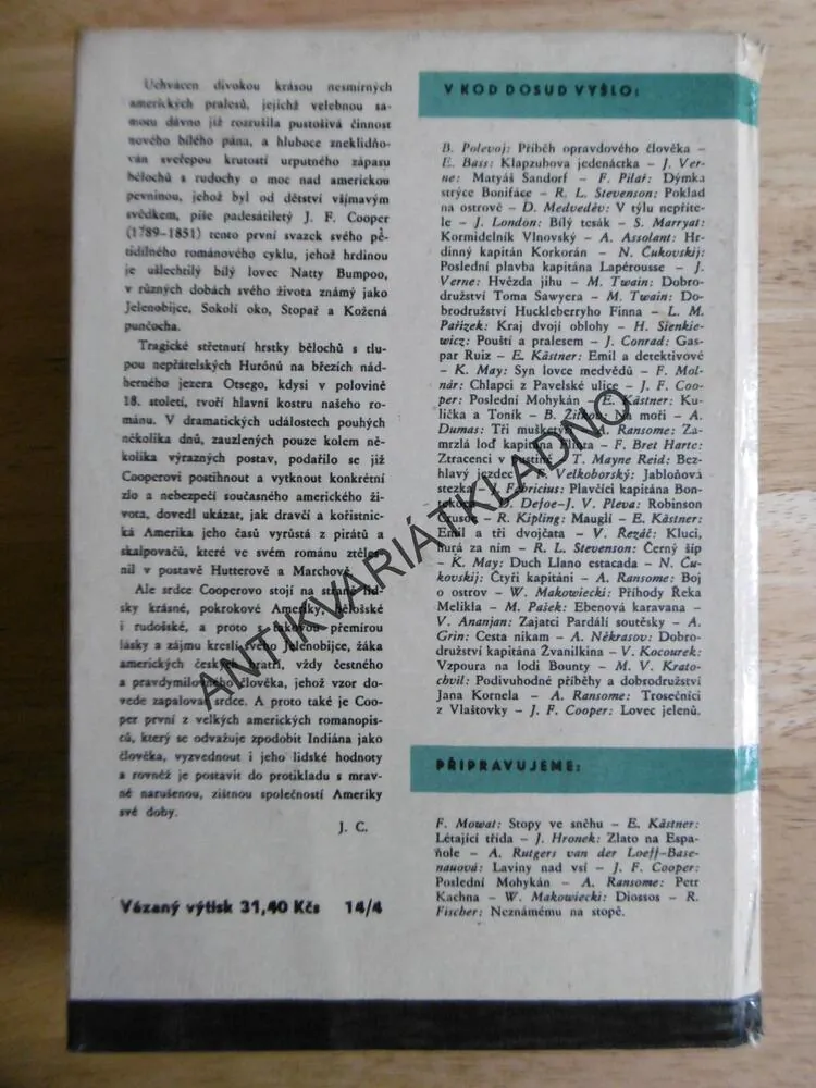 KOD 40-LOVEC JELENŮ, J.F.COOPER, VRAŠTIL