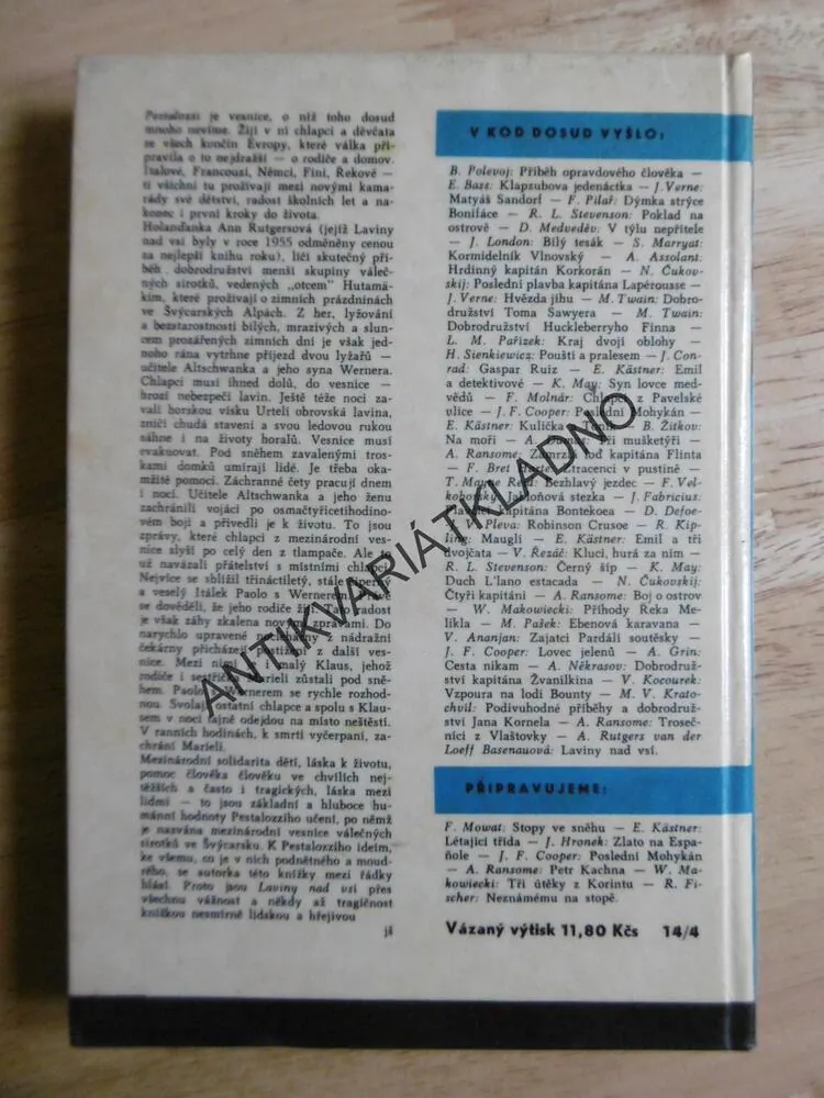KOD 49 - LAVINY NAD VSÍ, ANN RUTGERS VAN DER LOEFF BASENAUOVÁ, **an