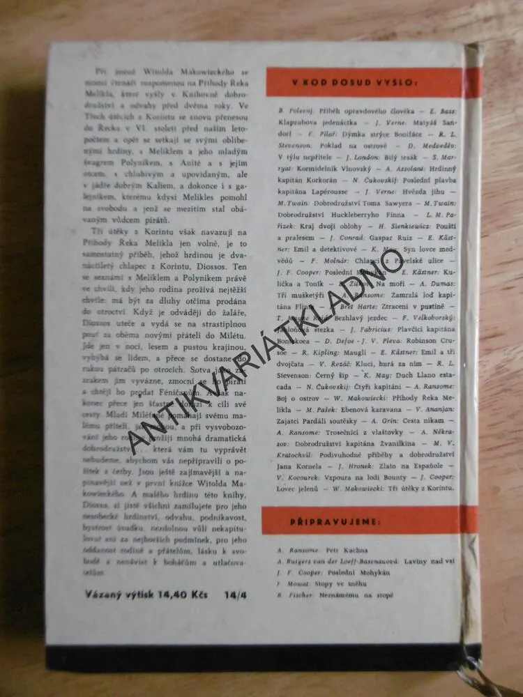 KOD 52 - TŘI ÚTĚKY Z KORINTU, WITOLD MAKOWIECKI