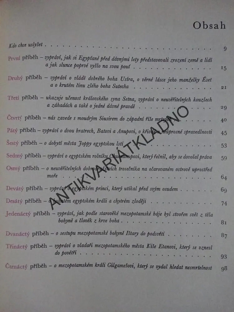 BÁJE A POVĚSTI STARÉHO EGYPTA A MEZOPOTÁMIE, EDUARD PETIŠKA, **an