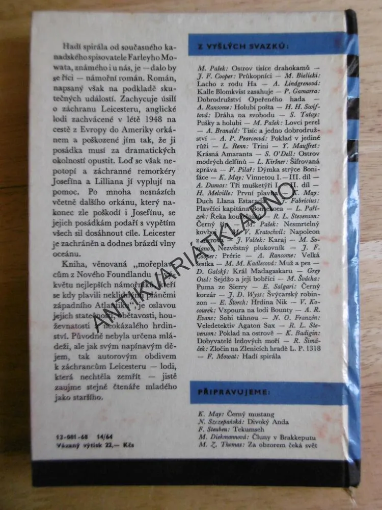 KOD 106 - HADÍ SPIRÁLA, FARLEY MOWAT, **an