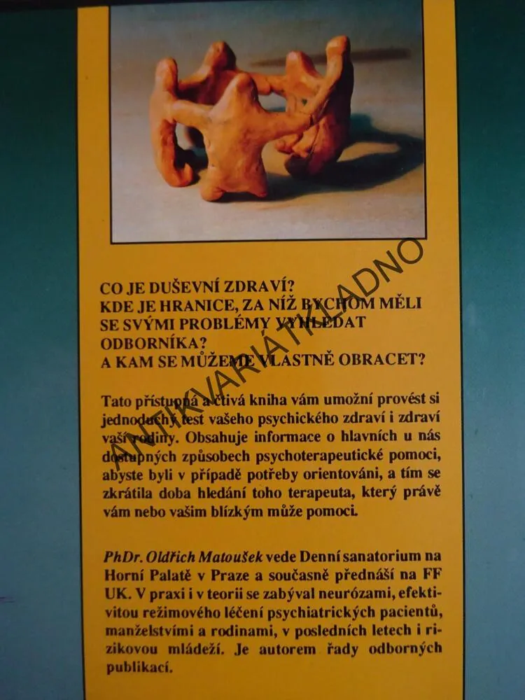 POTŘEBUJETE PSYCHOTERAPII? OLDŘICH MATOUŠEK, **an