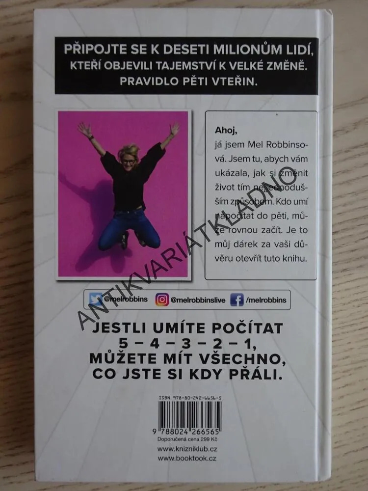 PRAVIDLO 5 VTEŘIN, MEL ROBBINSOVÁ, **an