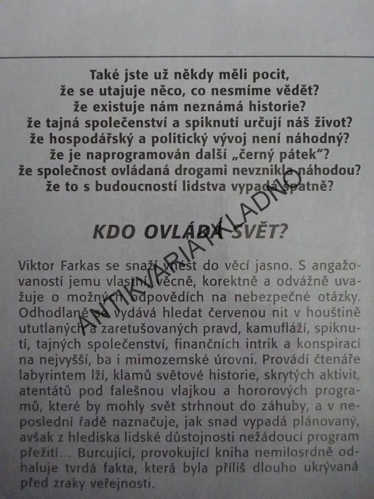 KDO OVLÁDÁ SVĚT?, VIKTOR FARKAS, **an