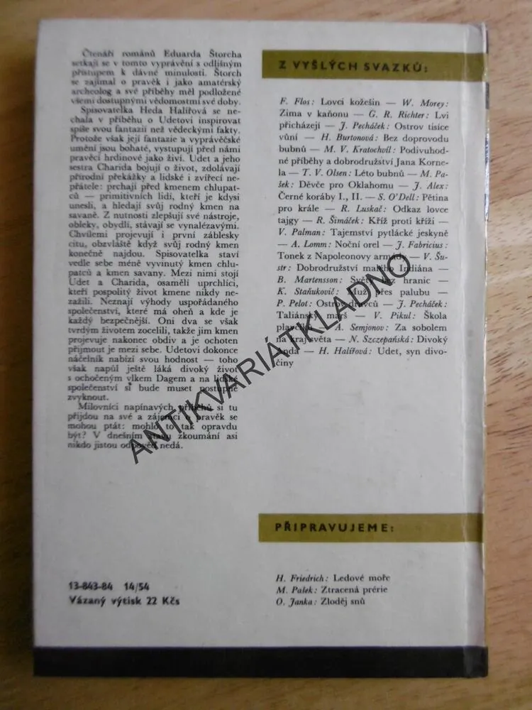 KOD 164 - UDET, SYN DIVOČINY, HEDA HALÍŘOVÁ, MAJOR, **an