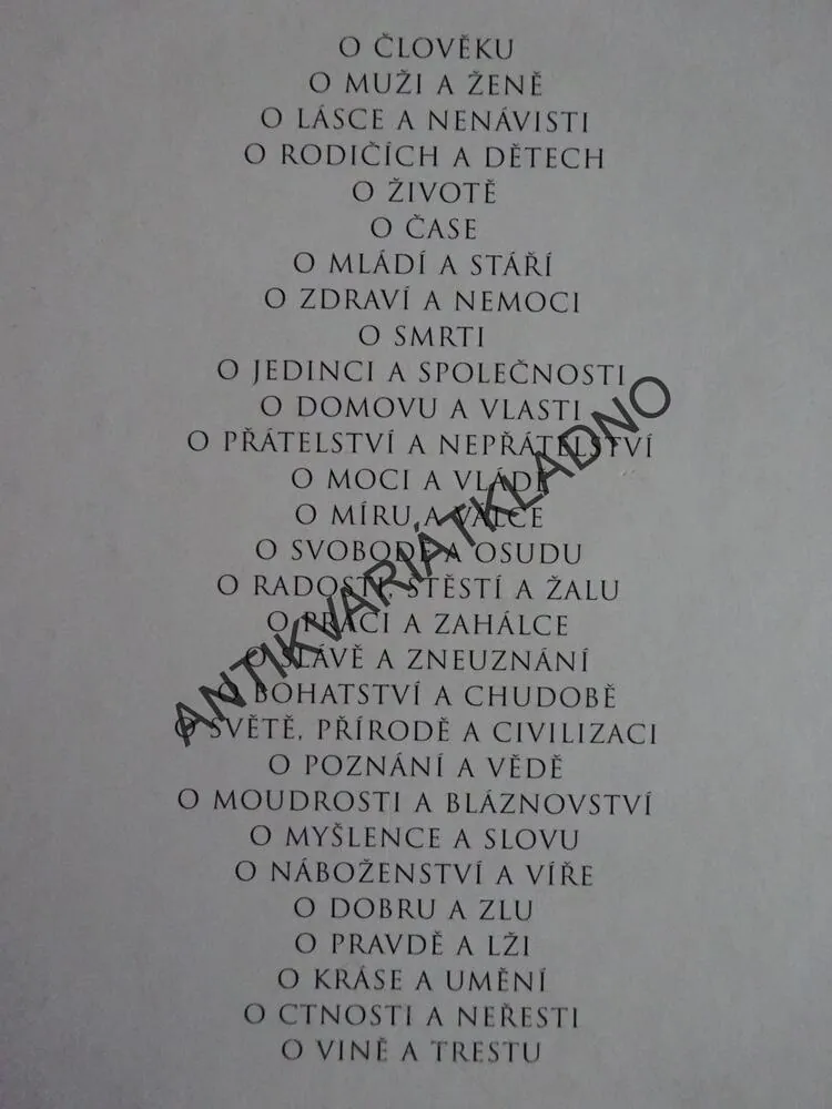 MALÁ ARCHA MOUDROSTI A BLÁZNOVSTVÍ, **an