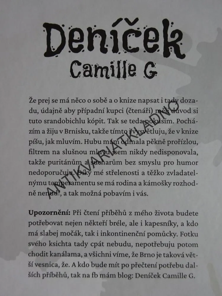 DENÍČEK, CAMILLE G, **an