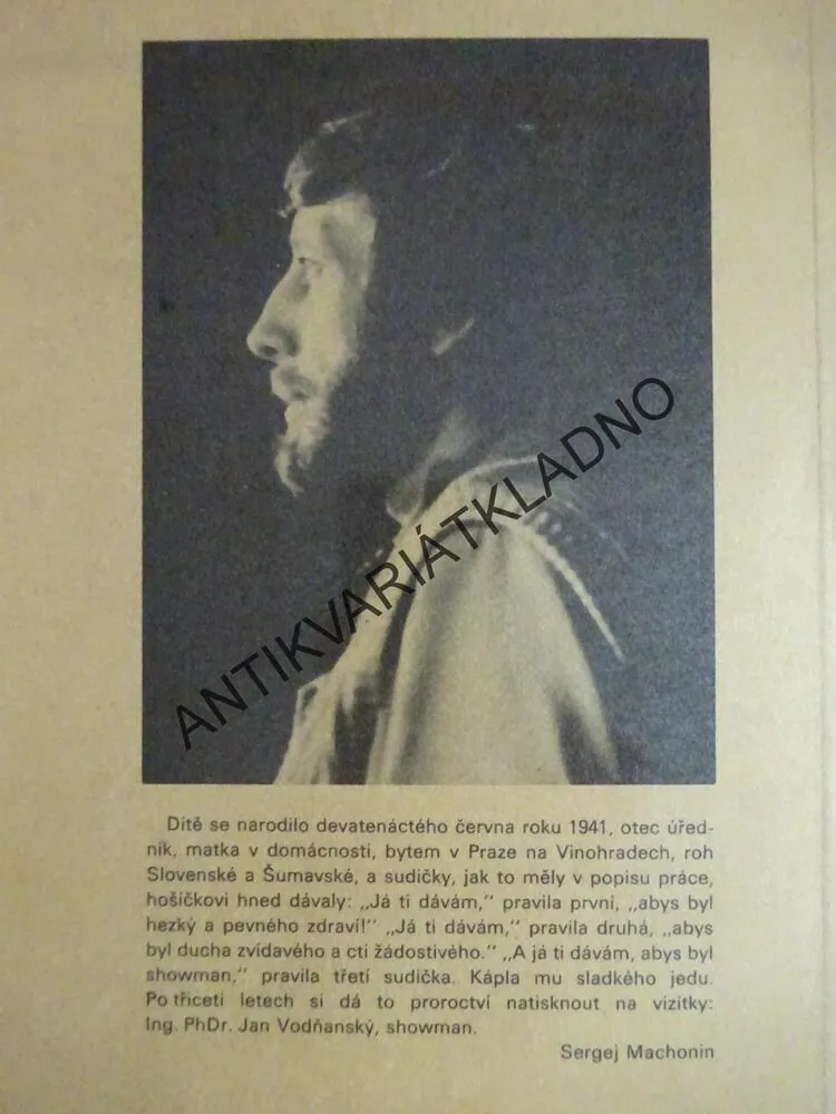 ZPÍVAJÍCÍ MEMOÁRY ANEB KDYŽ ARCHIV ZAKUKÁ, JAN VODŇANSKÝ, **an