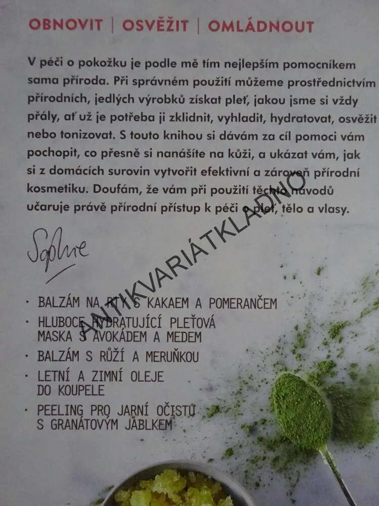 PŘÍRODNÍ PÉČE O PLEŤ A VLASY, SOPHIE THOMPSON, **an