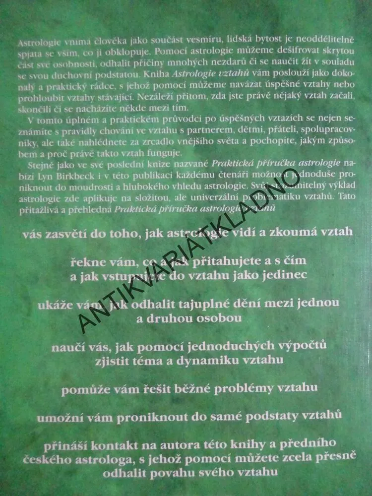 ASTROLOGIE VZTAHŮ, LYN BIRKBECK, **an