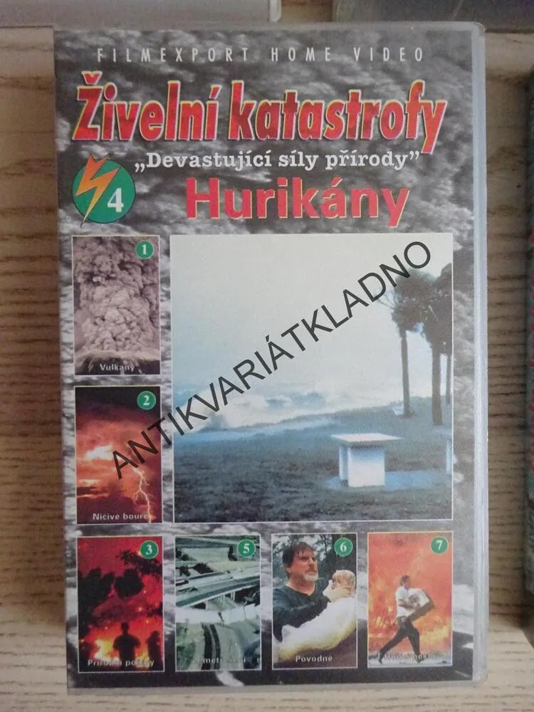 ŽIVELNÍ KATASTROFY, 1-5, VULKÁNY, BOUŘE, POŽÁRY, HURIKÁNY, ZEMĚTŘESENÍ, VHS