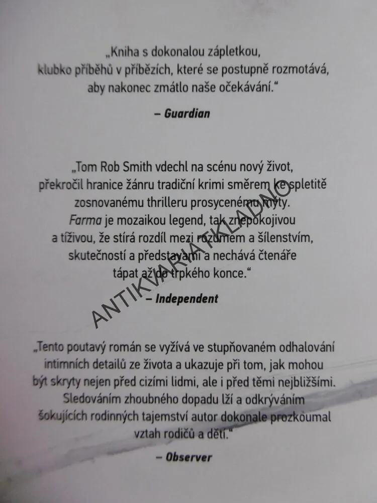FARMA, TOM ROB SMITH, BESTSELLER, **an