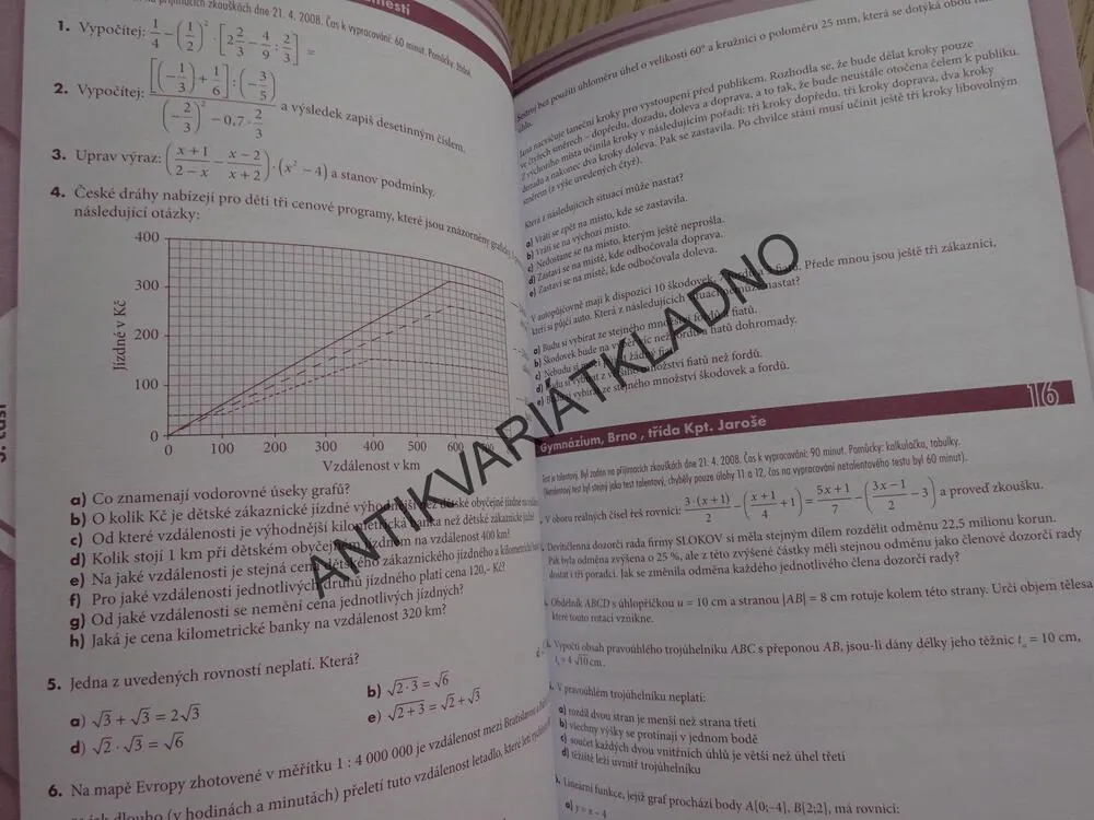 TESTY Z MATEMATIKY, 2009