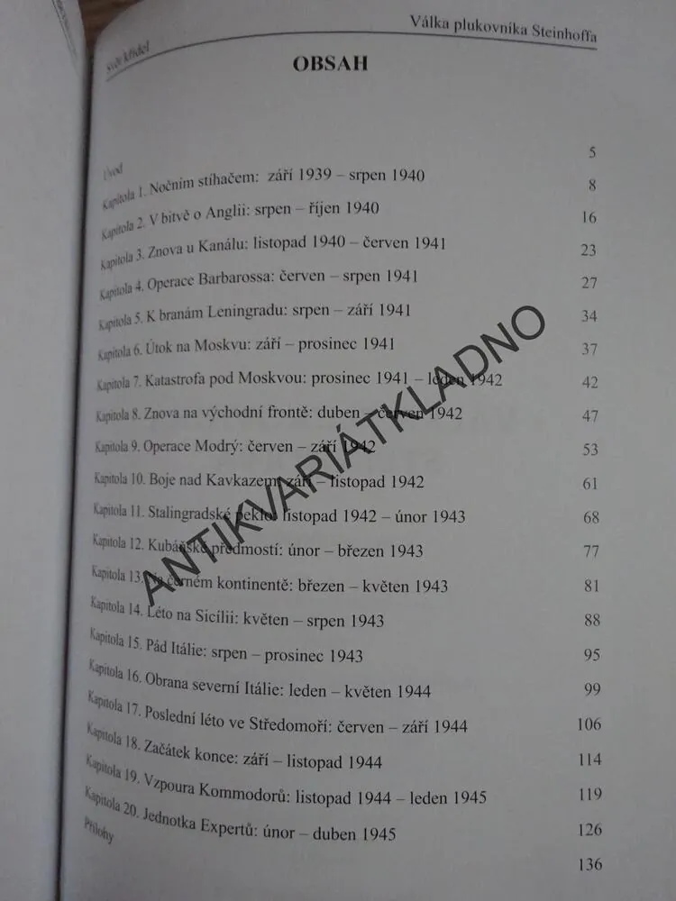 VÁLKA PLUKOVNÍKA STEINHOFFA, MAREK BRZKOVSKÝ, **an