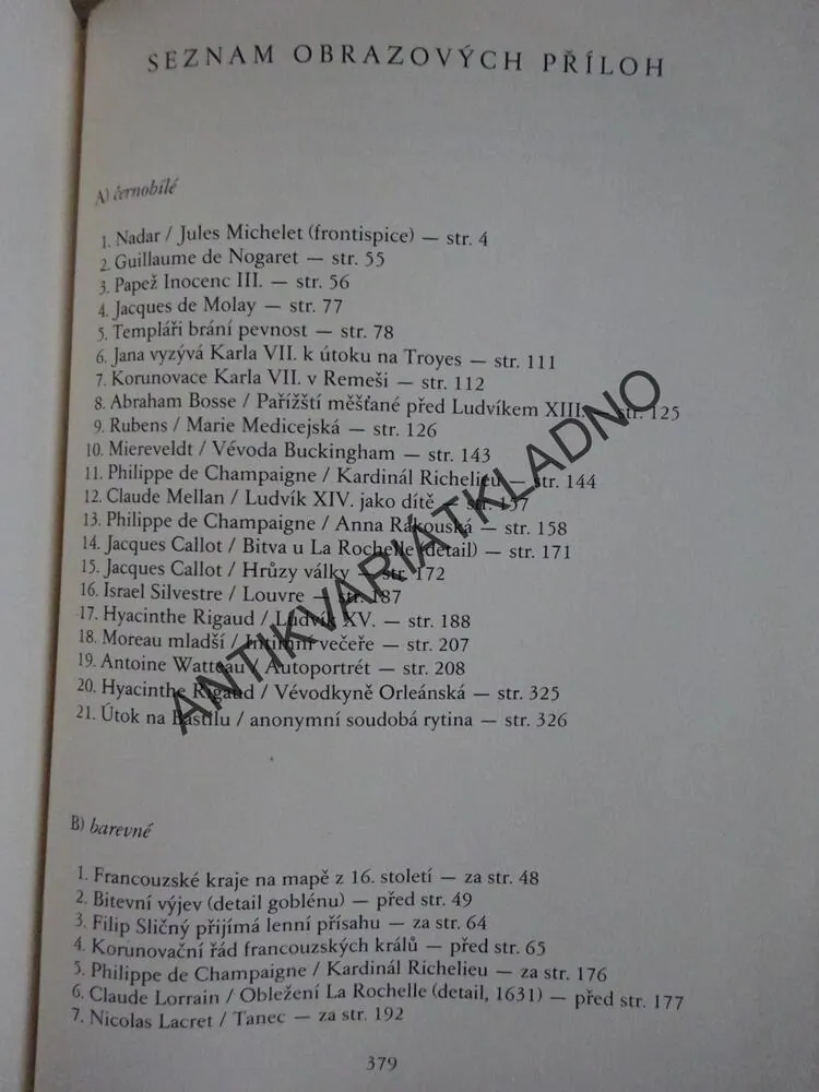 REKOVÉ A REBELOVÉ SLADKÉ FRANCIE, JULES MICHELET, **an
