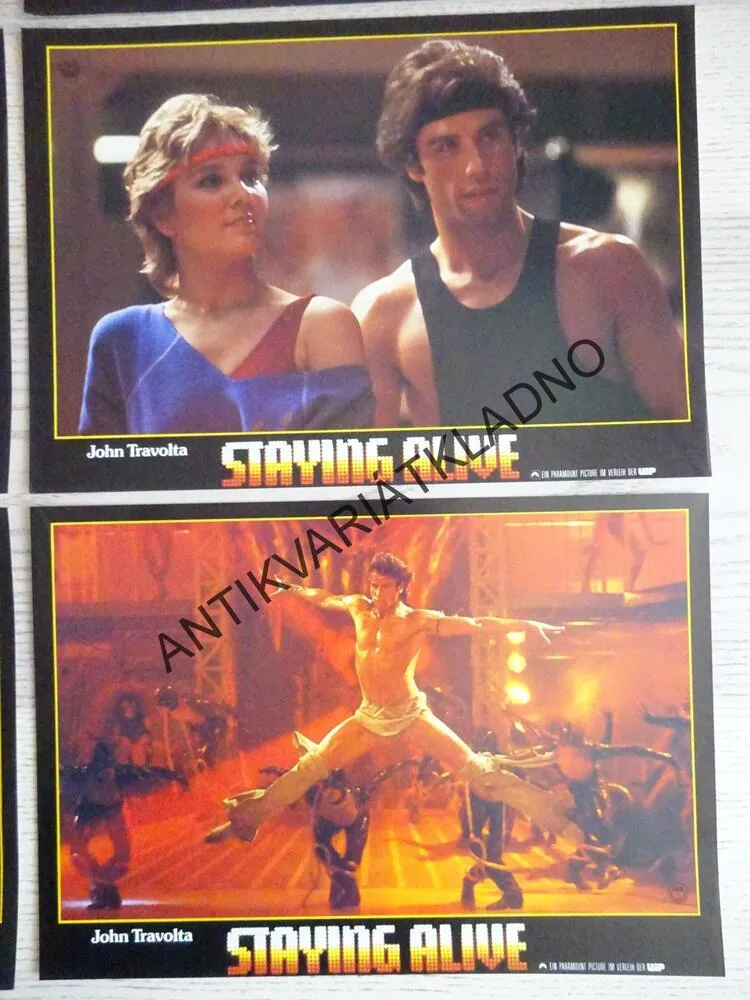 STAING ALIVE,ZŮSTAT NA ŽIVU, JOHN TRAVOLTA, AMERICKÁ FOTOSKA FILM, LOBBY