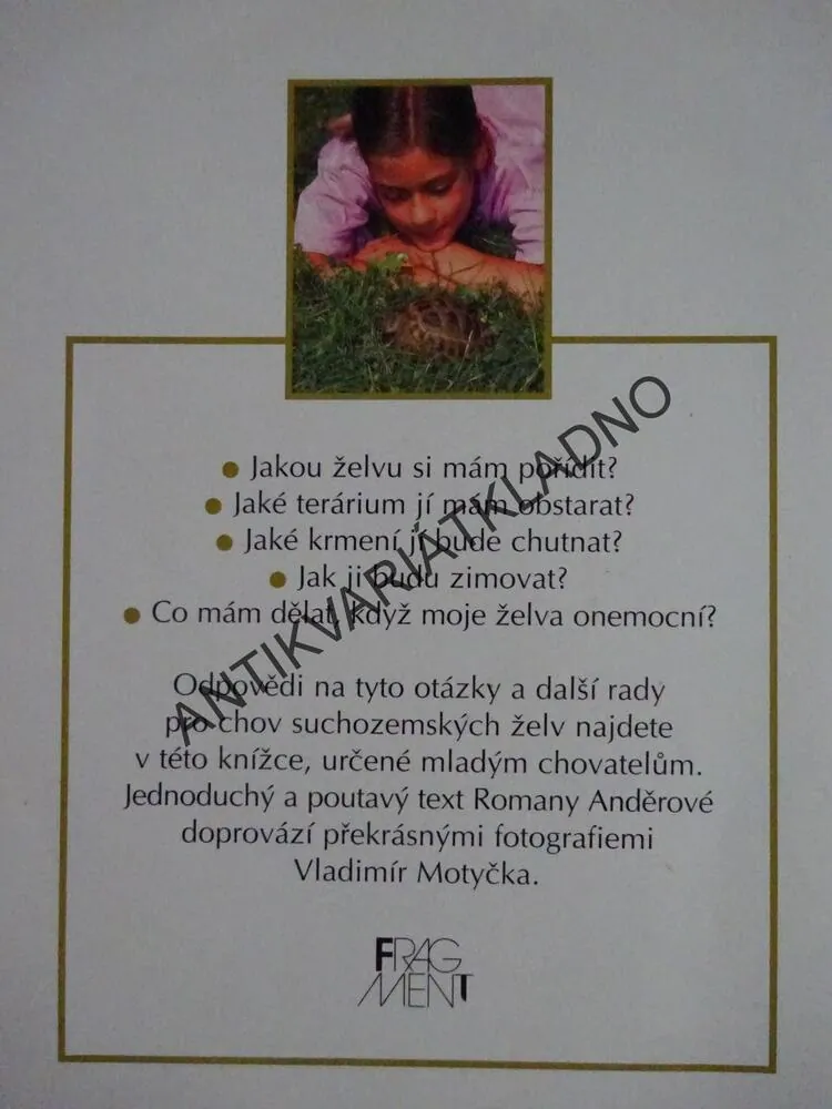 SUCHOZEMSKÁ ŽELVA, BYDLÍ S NÁMI, PRŮVODCE PRO MLADÉ CHOVATELE, **an