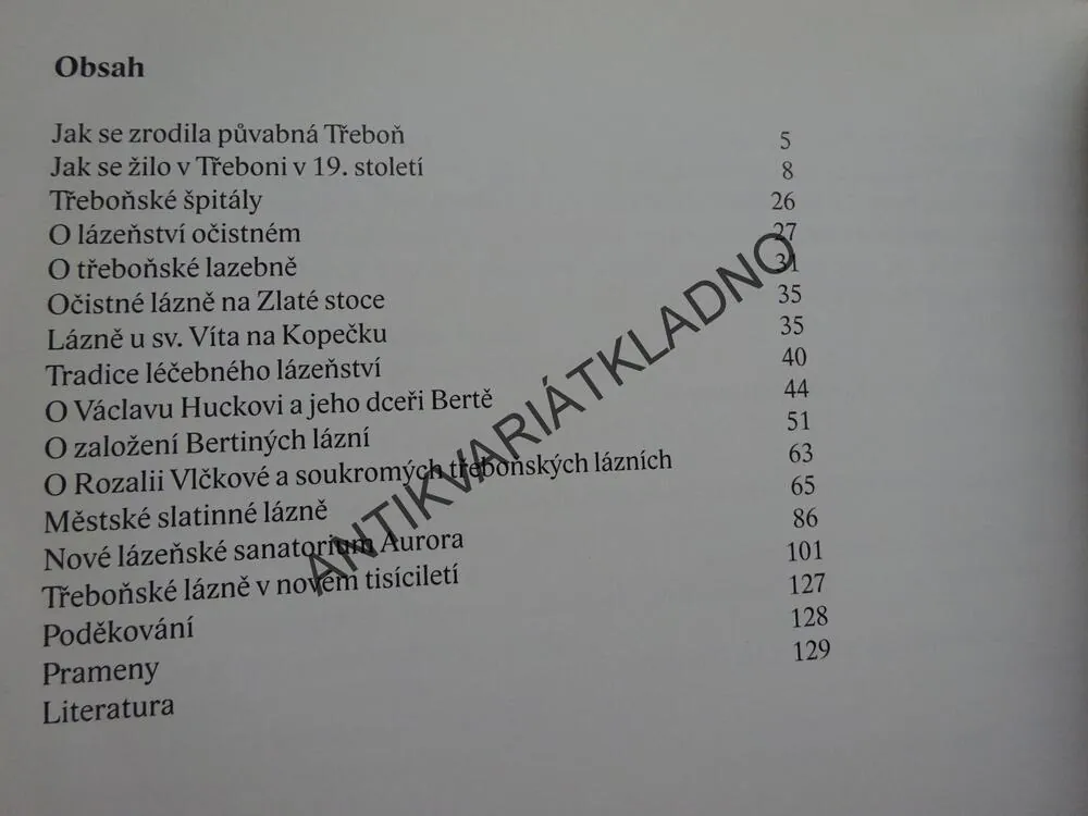 TŘEBOŇSKÉ LÁZNĚ, JIŘINA PSÍKOVÁ, **an