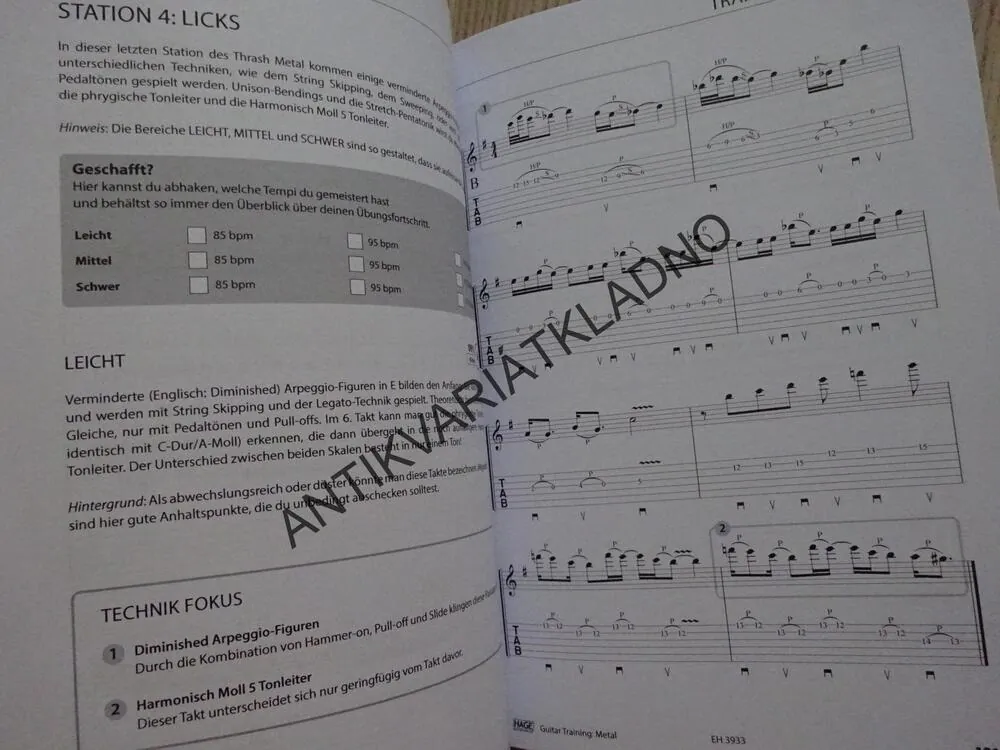 GUITAR TRAINING, METAL, KYTARA, AKORDY, NĚMECKY, **an