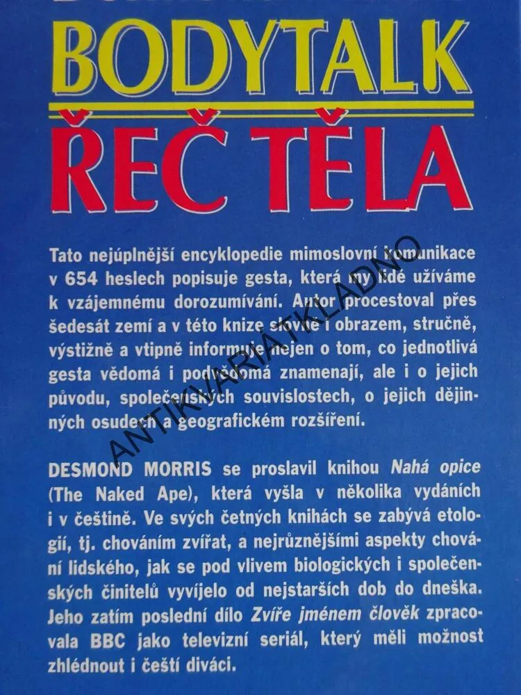 ŘEČ TĚLA, BODYTALK, DESMOND MORRIS, **an