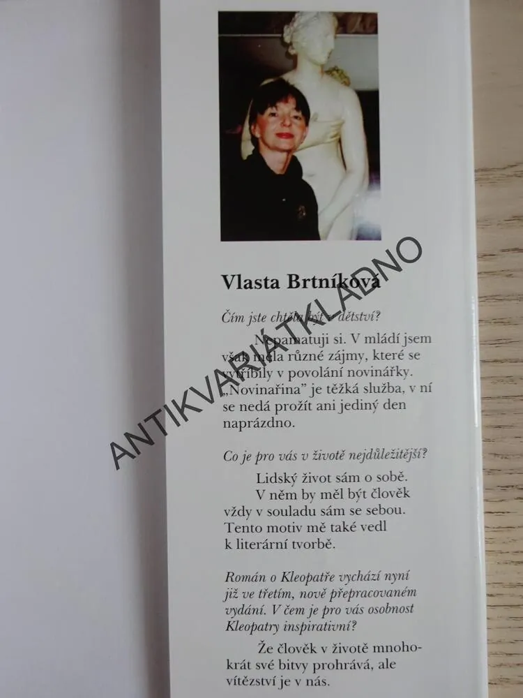 VELKÁ KRÁLOVNA KLEOPATRA, VLASTA BRTNÍKOVÁ, **an