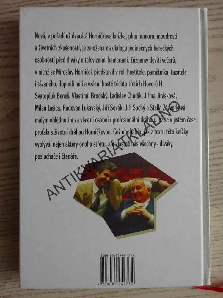 MIROSLAV HORNÍČEK V HOVORECH H Z PALÁCE K, **an