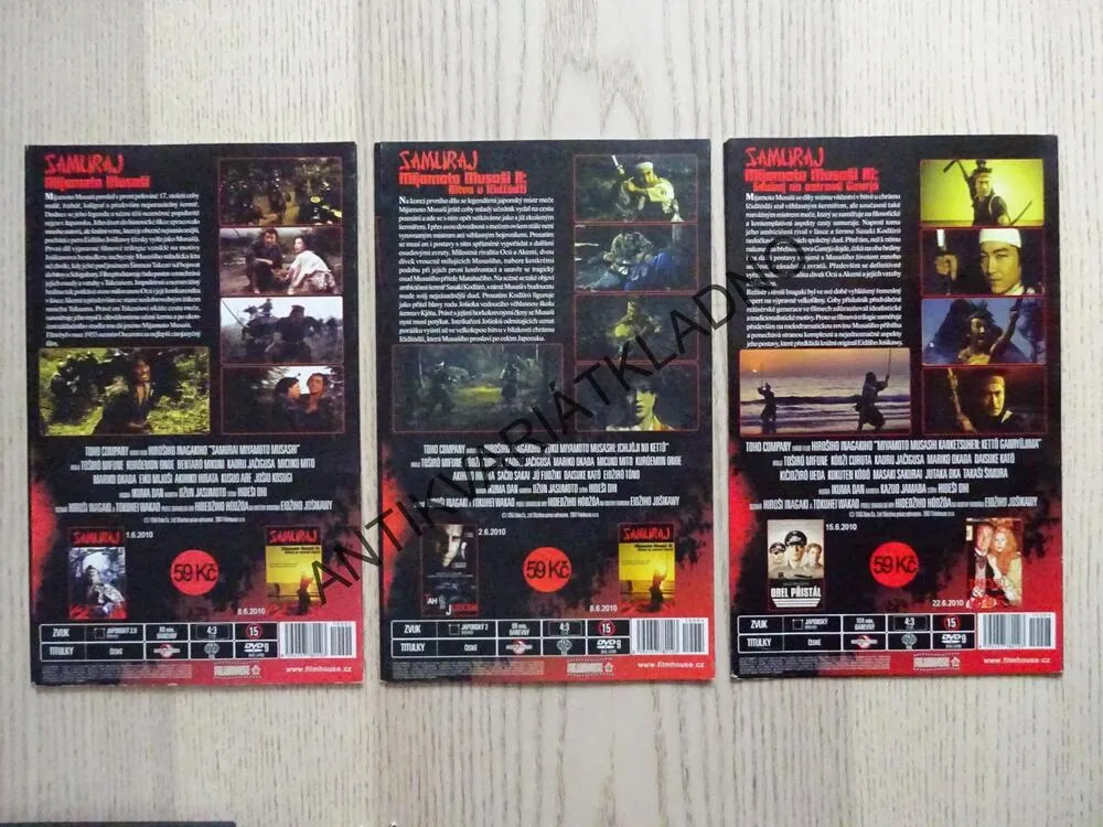 SAMURAJ, 3X DVD FILM