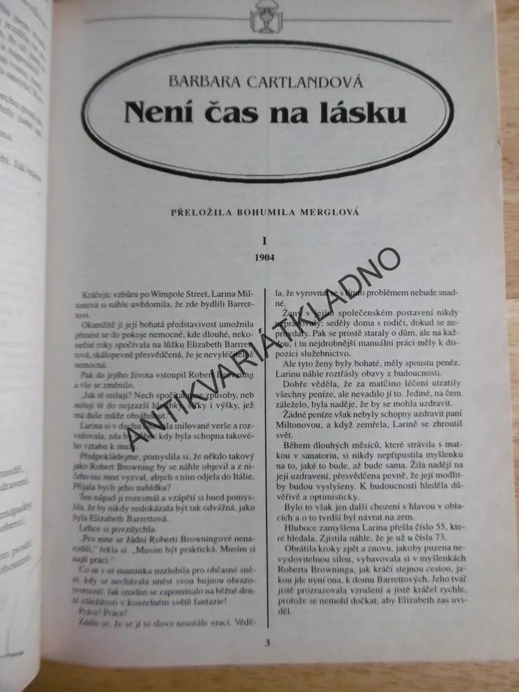 BARBARA CARTLANDOVÁ, 5/95,. 3 PŘÍBĚHY ROMÁNY O LÁSCE,