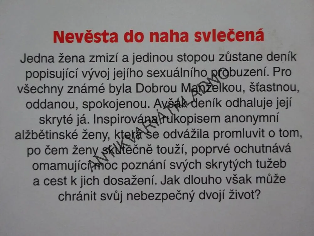NEVĚSTA DO NAHA SVLEČENÁ, **an
