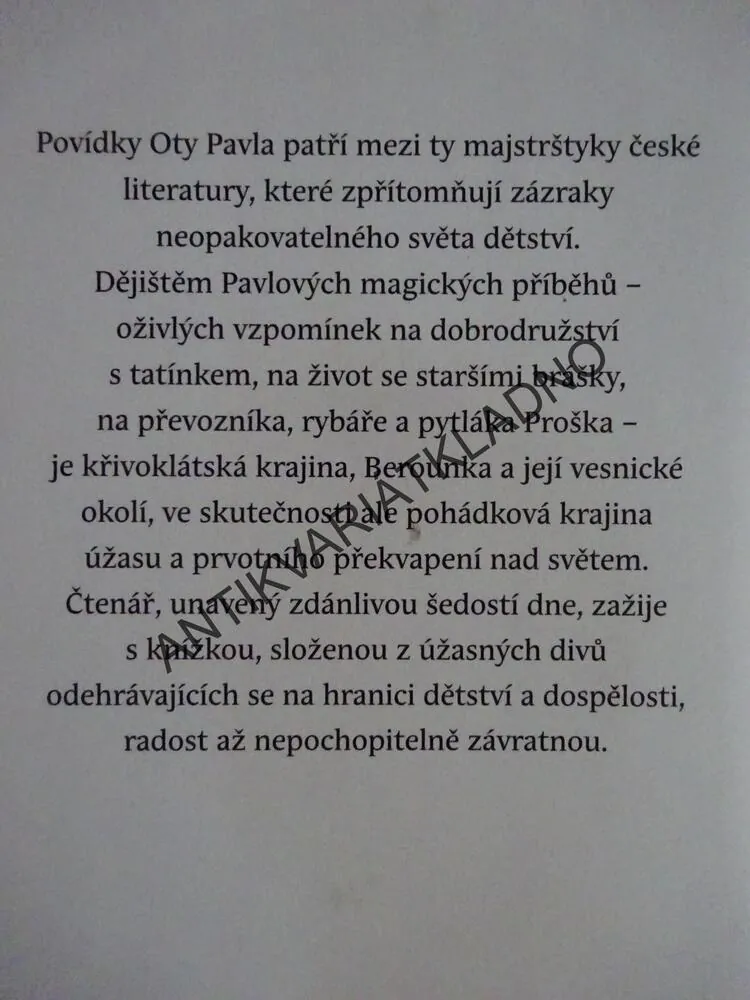 JAK JSEM POTKAL RYBY, SMRT KRÁSNÝCH SRNCŮ, OTA PAVEL, VLADIMÍR RENČÍN, **an