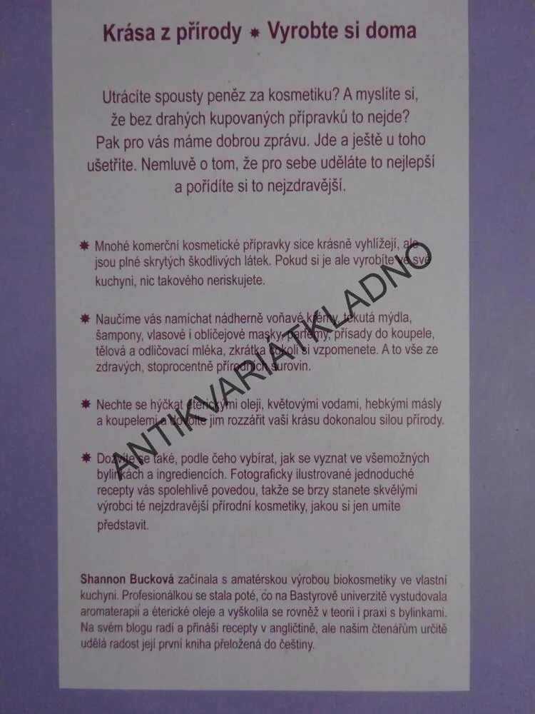 PŘÍRODNÍ KOSMETIKA, JAK NA TO, SHANNON BUCKOVÁ, **an