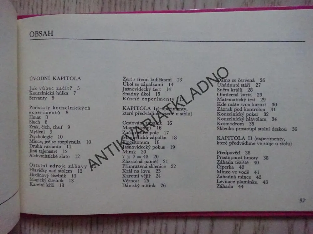 HRA KOUZEL A MAGIE, MIROSLAV ŠVADLENKA, **an