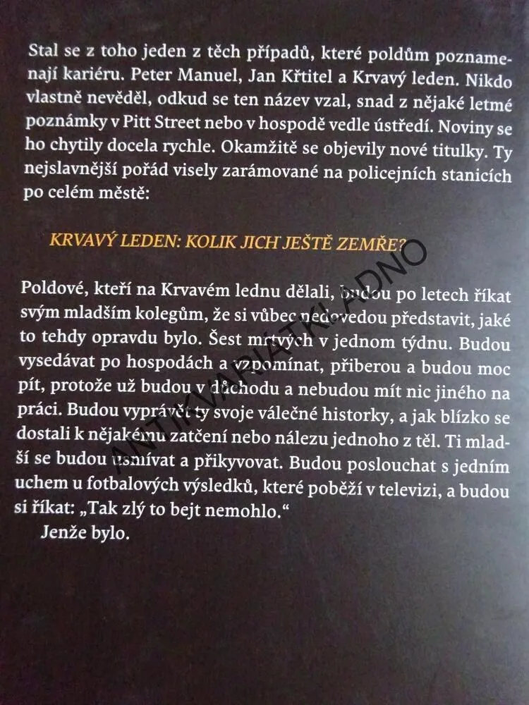KRVAVÝ LEDEN, ALAN PARKS, **an