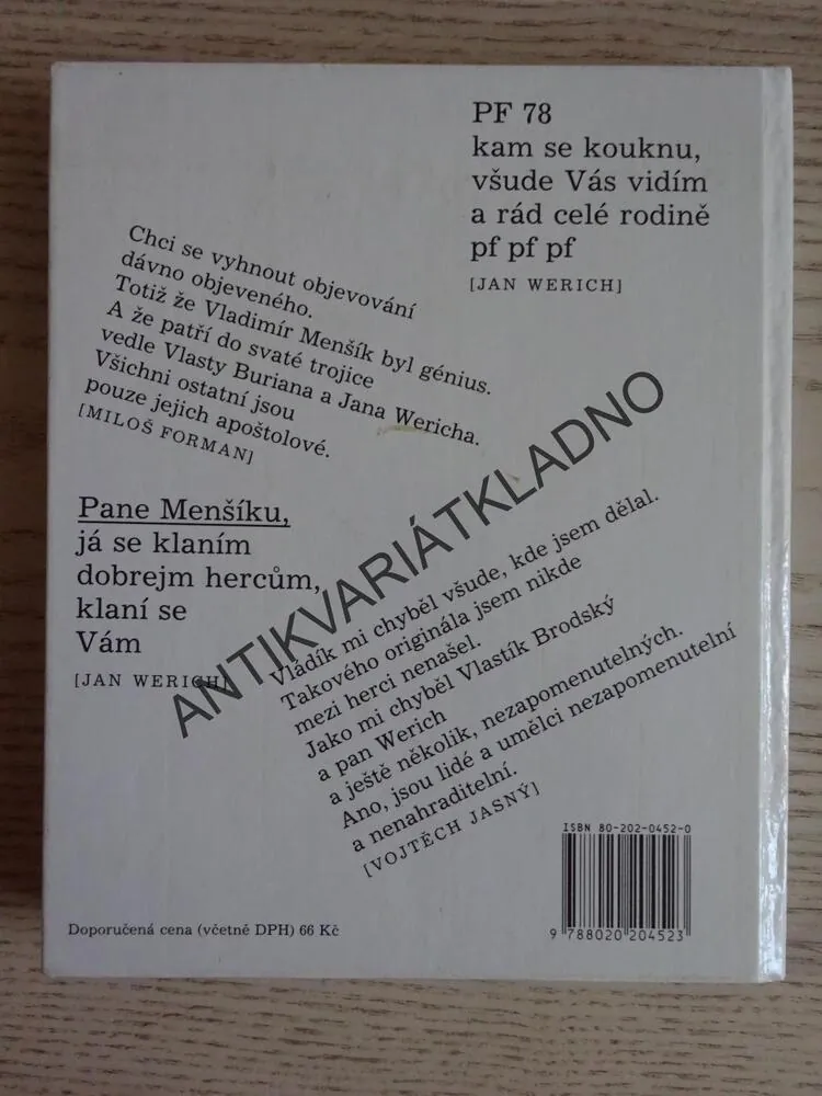 VLADIMÍR MENŠÍK, STROMEČEK MÉHO VESELÉHO ŽIVOTA, **an