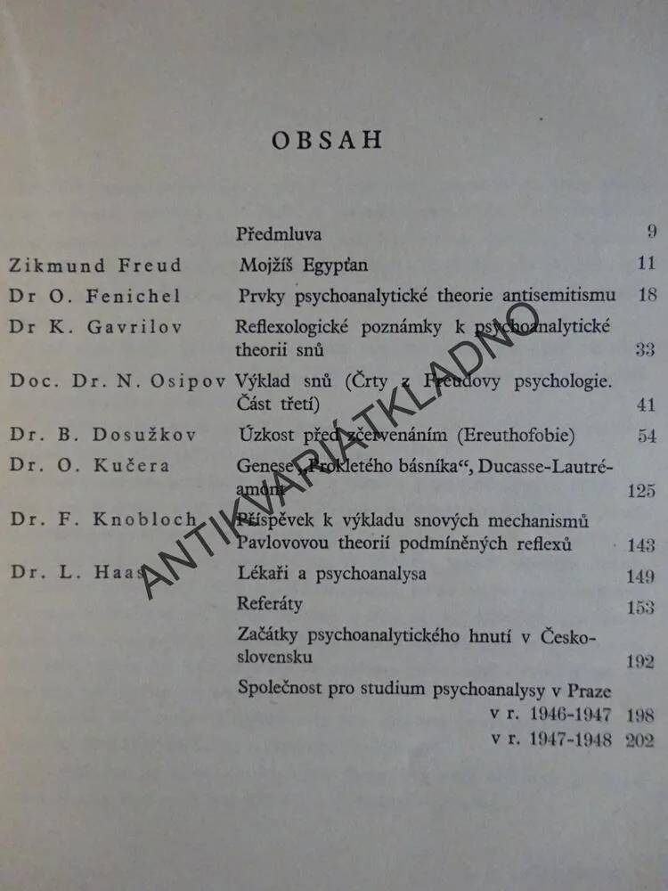 SOUBOR PSYCHOANALYTICKÝCH PRACÍ