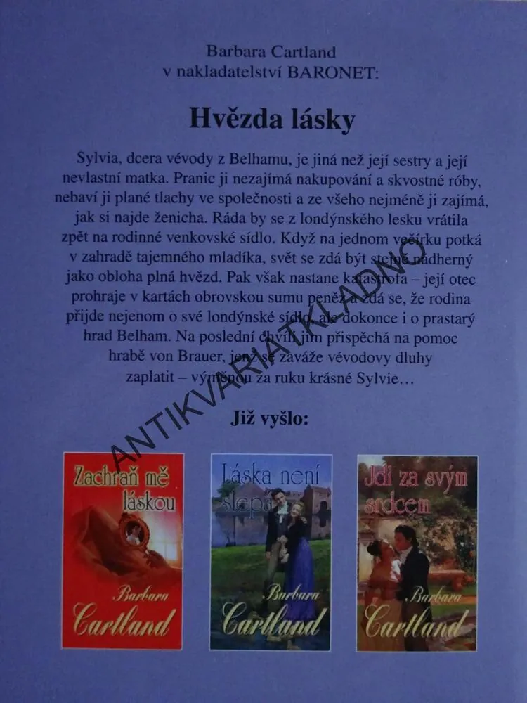HVĚZDA LÁSKY, BARBARA CARTLAND, CARTLANDOVÁ, **an