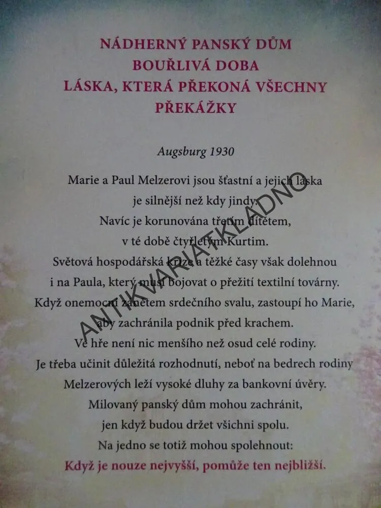 PANSKÝ DŮM, NÁVRAT, ANNE JACOBSOVÁ, **an