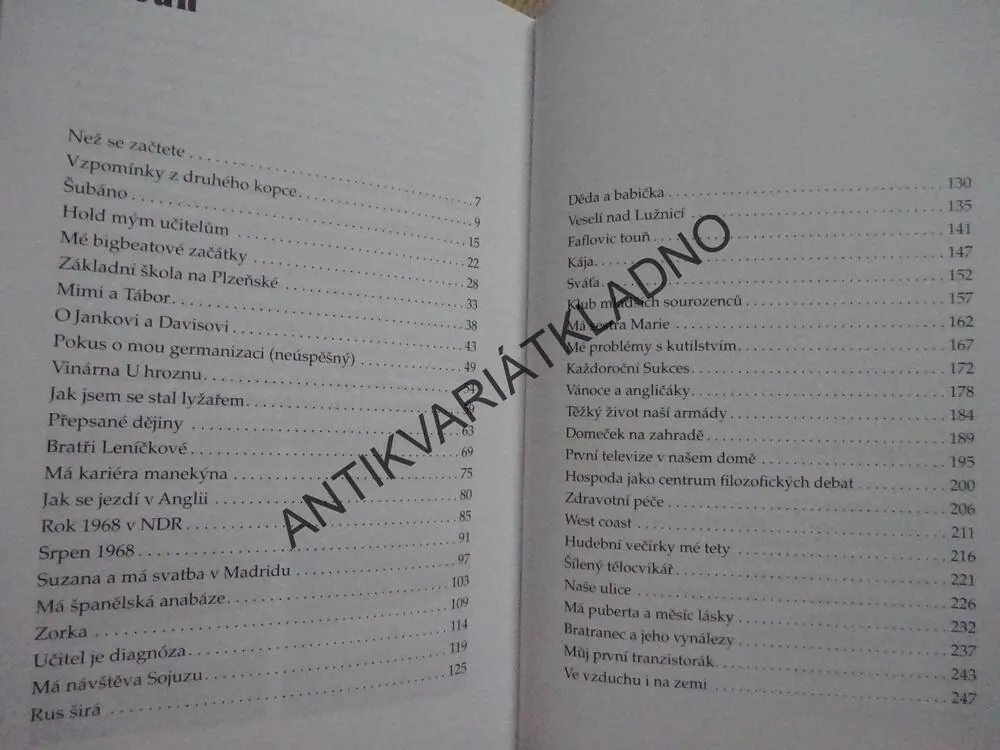 VZPOMÍNKY Z DRUHÉHO KOPCE, JAN ČECH, **an