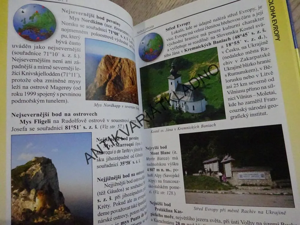 REKORDY EVROPY, NEŽIVÁ PŘÍRODA, **an