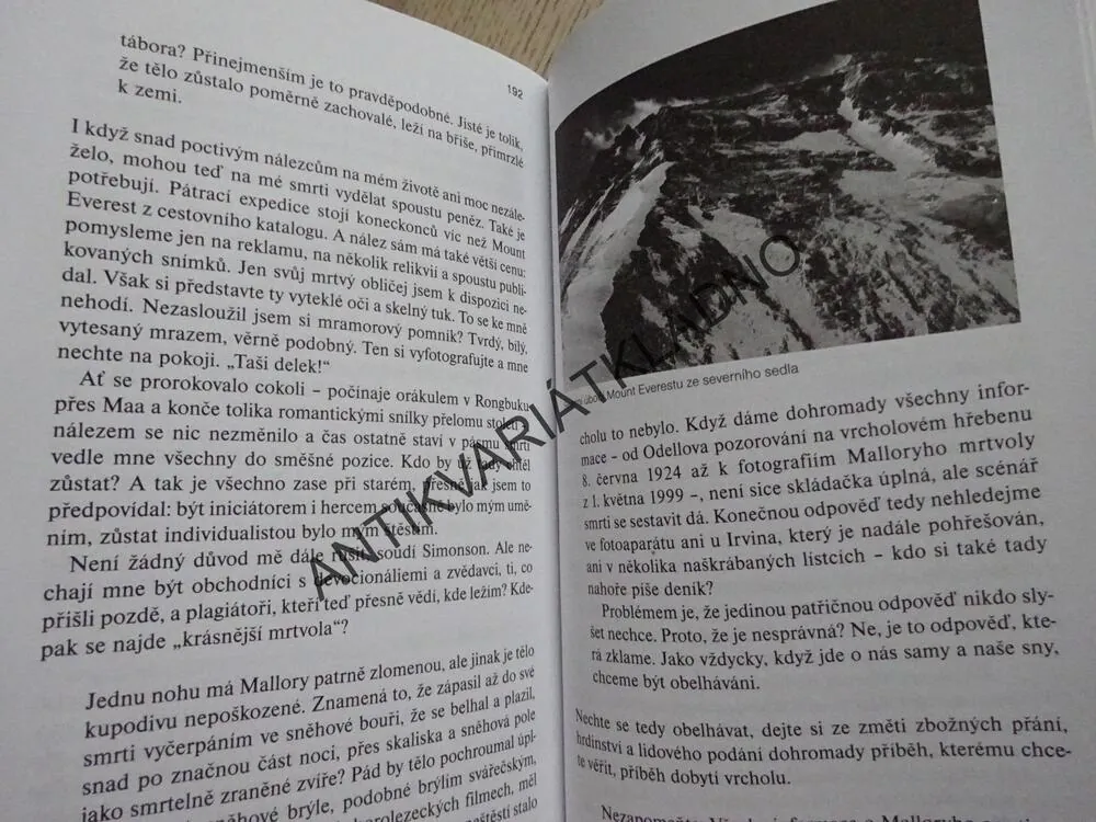 MALLORYHO DRUHÁ SMRT, REINHOLD MESSNER, **an